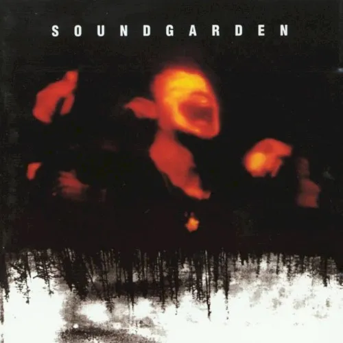Original distorted band portrait album cover for Superunknown by Soundgarden